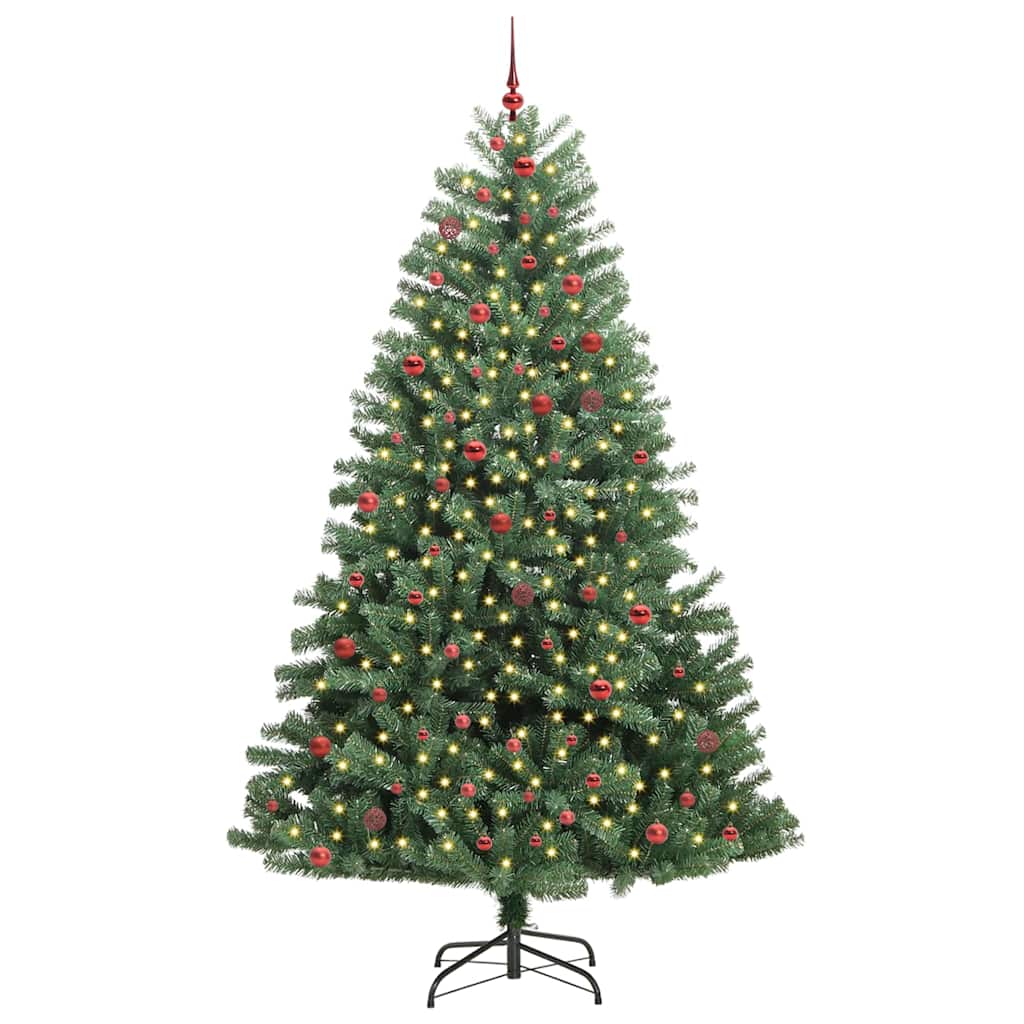 Artificial Hinged Christmas Tree Green 270 cm PVC and Metal